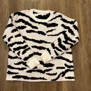 Zebra print sweater - size small